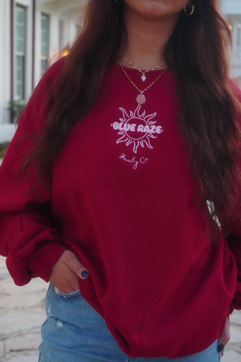 Signature Blue Raze Crewneck