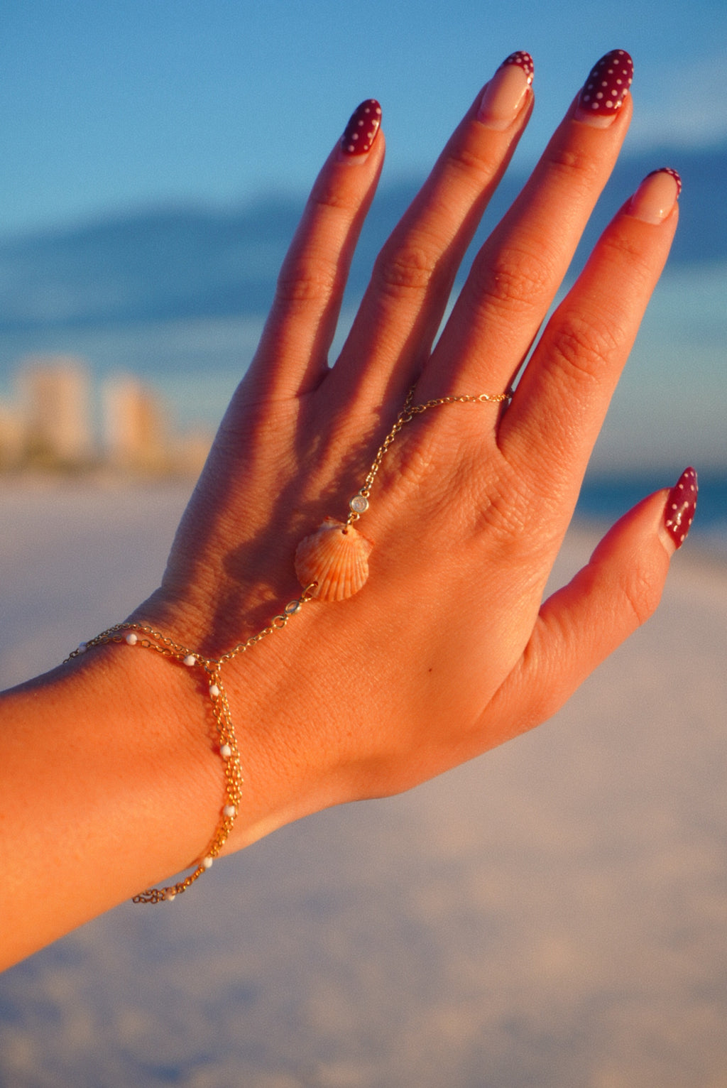 Double Layered Seashell Handchain