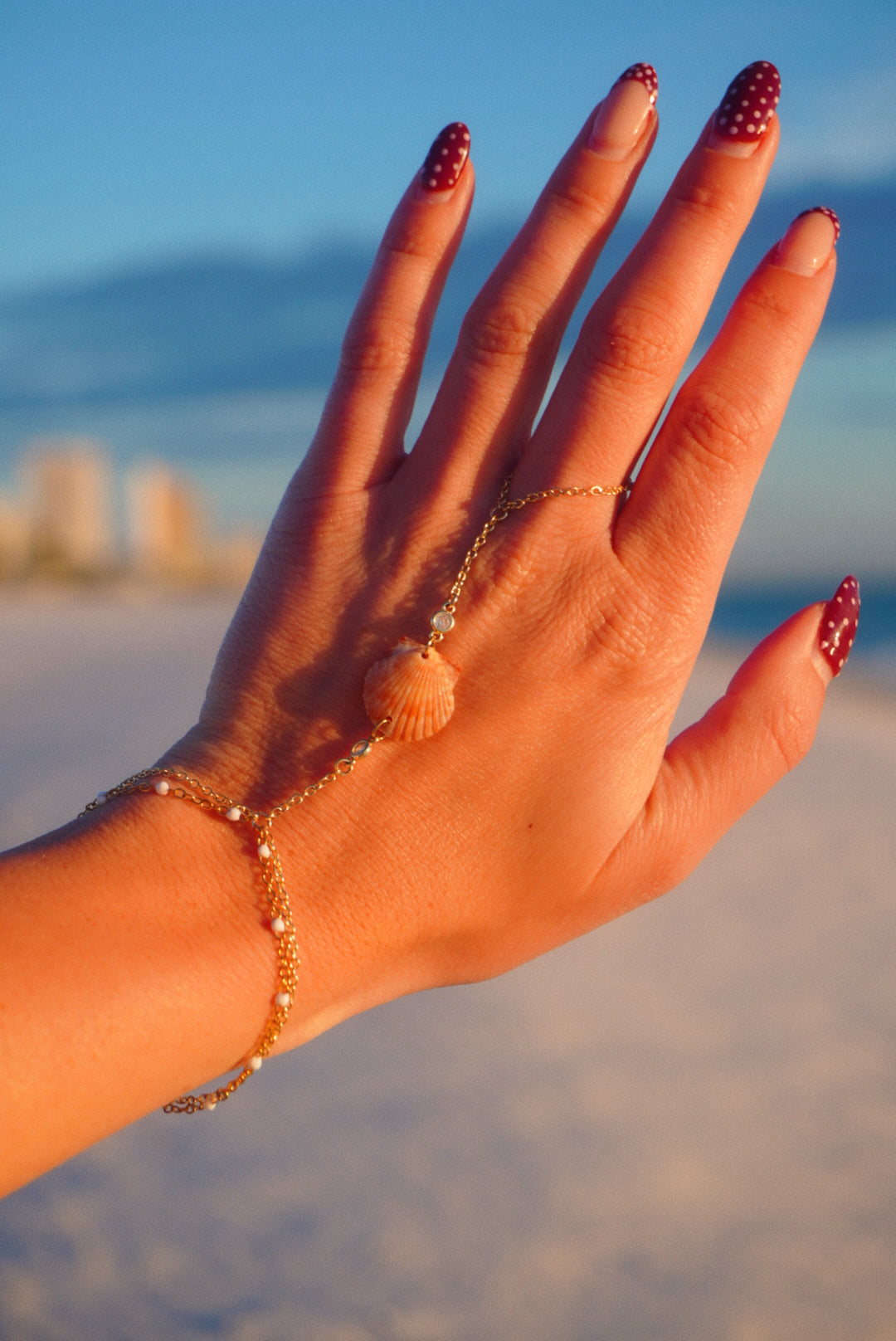 Double Layered Seashell Handchain